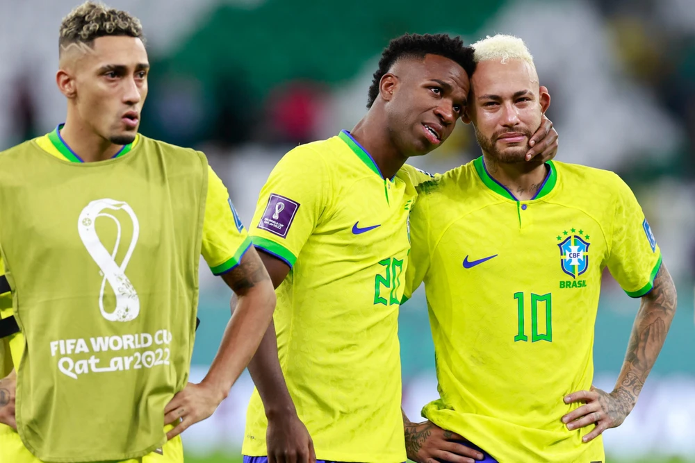 Cầu thủ Neymar Jr trong màu áo tuyển quốc gia Brazil